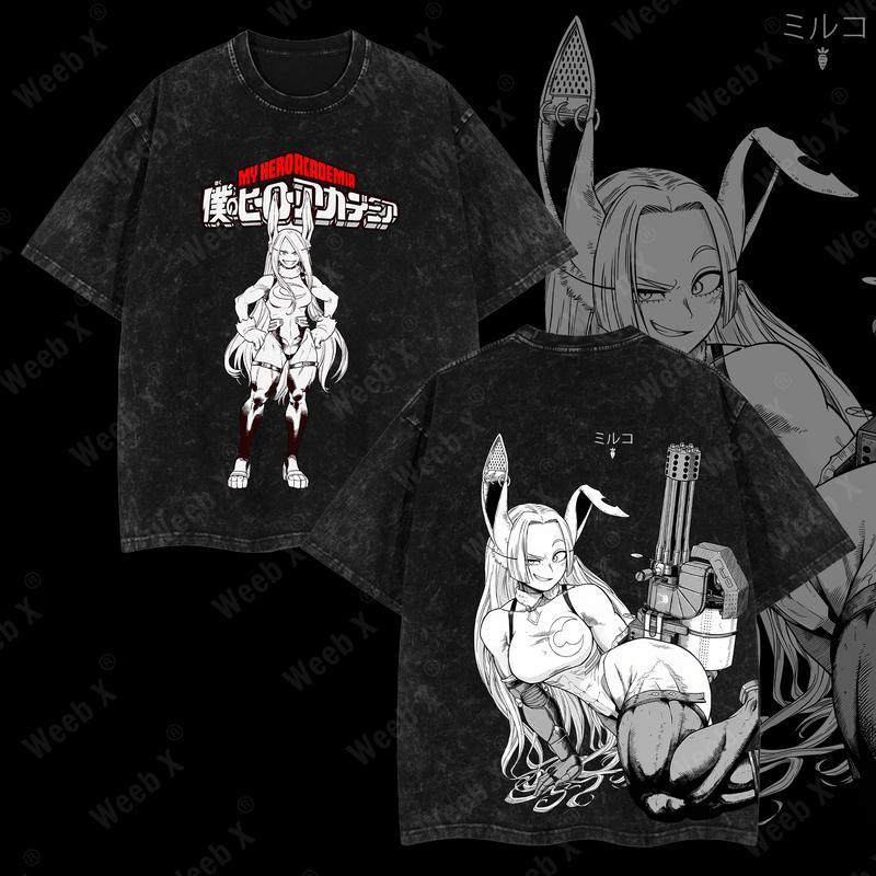 Morukai "Rumi Usagiyama Mirko" My Hero Academia Vintage Washed Oversized T-Shirt