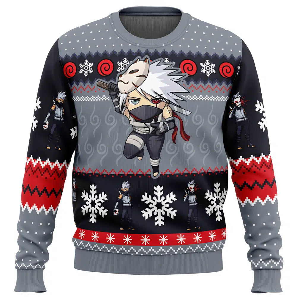 Morukai "Christmas Chibi Anbu Kakashi Hatake Naruto Christmas Sweater