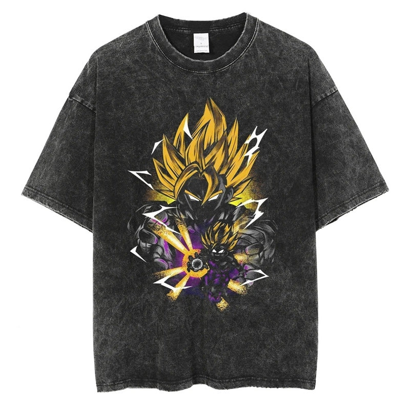 Morukai "Goku & Gohan" Dragon Ball Vintage Washed Oversized T-Shirt