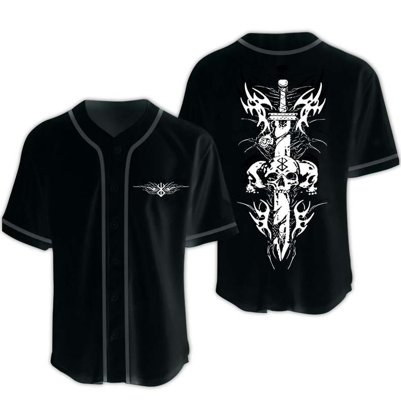 Morukai "Berserk Skull Death Metal Baseball Jersey