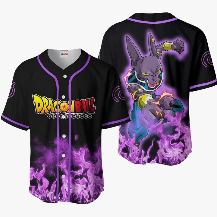Morukai "3D Anime Beerus Custom Fandom -  Dragon Ball  Baseball Tee