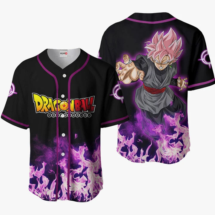 Morukai "Super Saiyan Rosé Goku Black Zamasu" Dragon Ball Baseball Jersey