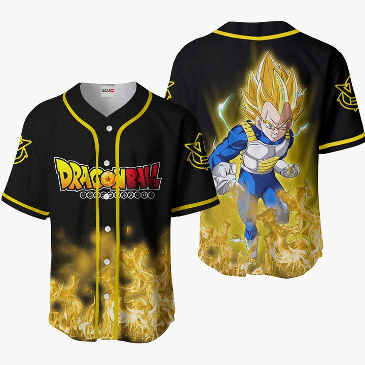 Morukai "3D Anime Vegeta Super Saiyan Custom Fandom - Dragon Ball Baseball Tee