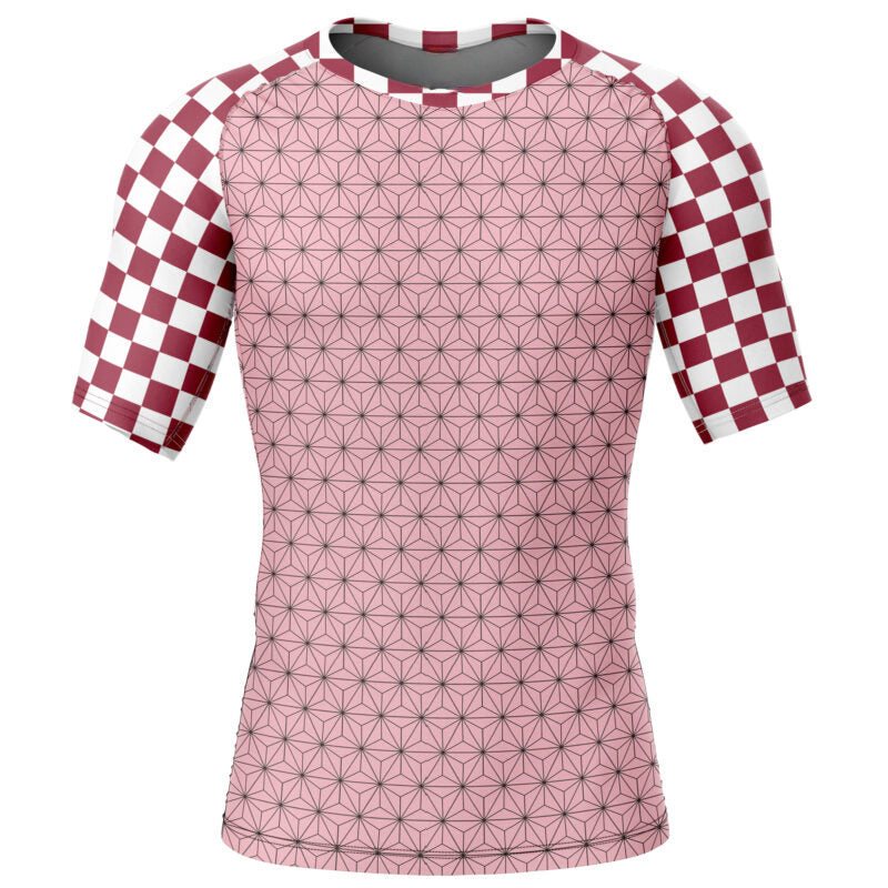 Morukai "Nezuko Kamado" Demon Slayer: Kimetsu no Yaiba Short Sleeve Rash Guard Compression Shirt