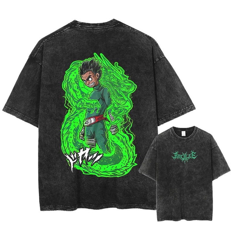 Morukai "Rock Lee" Naruto Vintage Washed Oversized T-Shirt