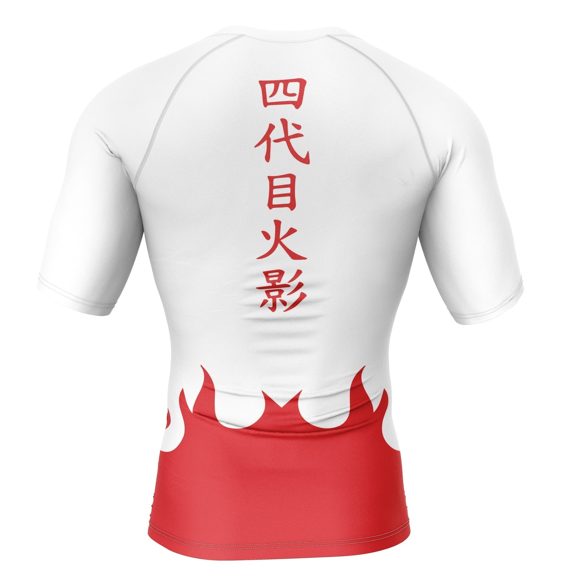Morukai "4th Hokage Cloak Naruto Short Sleeve Rash Guard Compression Shirt
