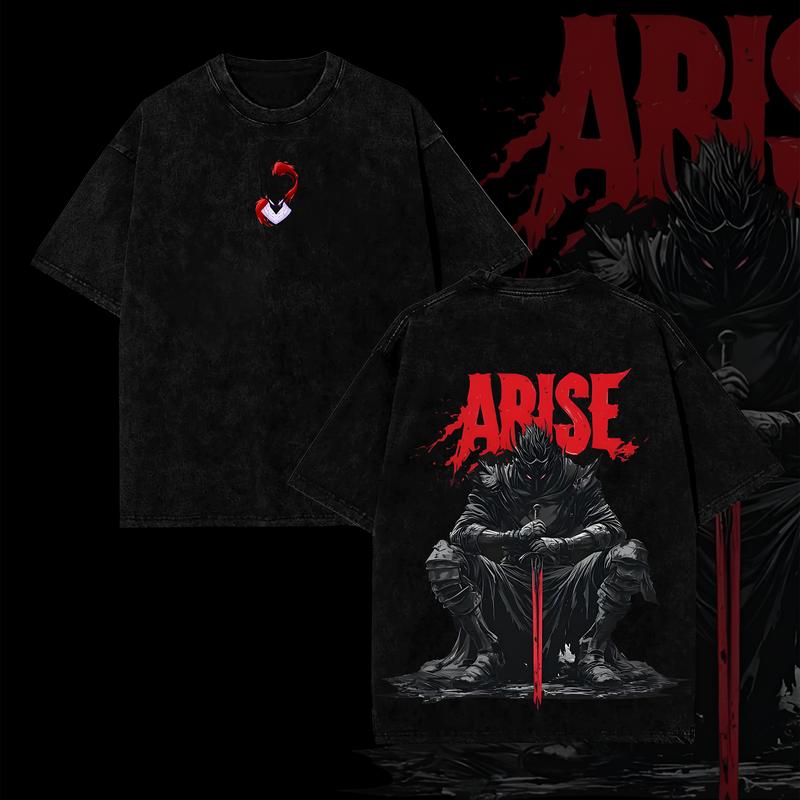 Morukai "Igris" Solo Leveling Vintage Washed Oversized T-Shirt