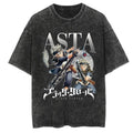 Morukai "Asta" Black Clover Vintage Washed Oversized T-Shirt