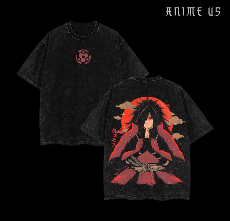 Morukai "Madara Uchiha" Naruto Vintage Washed Oversized T-Shirt