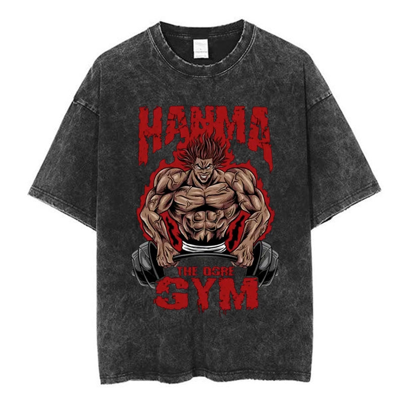 Morukai "Yujiro Hanma" Baki Hanma Vintage Washed Oversized T-Shirt