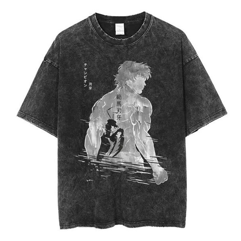 Morukai "Baki Hanma" Baki Hanma Vintage Washed Oversized T-Shirt