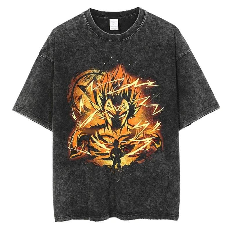 Morukai "Majin Vegeta" Dragon Ball Vintage Washed Oversized T-Shirt
