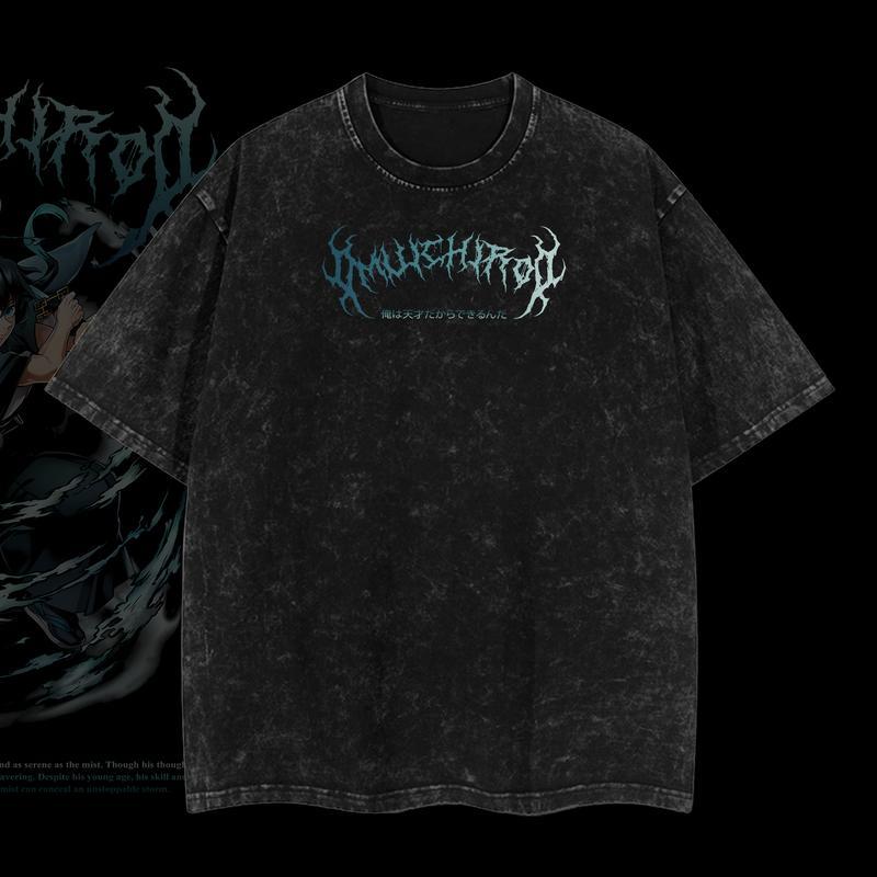 Morukai "Muichiro Tokito" Demon Slayer: Kimetsu no Yaiba Vintage Washed Oversized T-Shirt