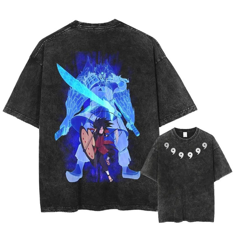 Morukai "Madara Uchiha" Naruto Vintage Washed Oversized T-Shirt