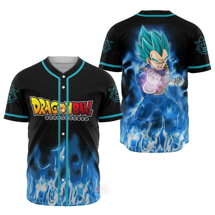 Morukai "3D Anime Vegeta Blue Custom Fandom - Dragon Ball Baseball Tee