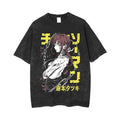 Morukai "Makima Chain" Chainsaw Man Vintage Washed Oversized T-Shirt