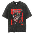 Morukai "Asta" Black Clover Vintage Washed Oversized T-Shirt