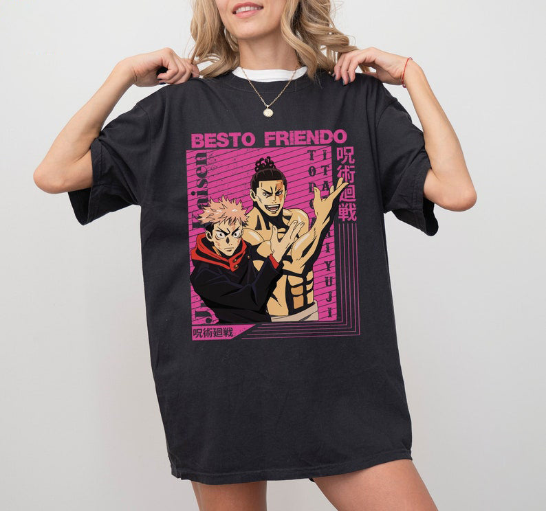 Morukai "Besto Friendo Itadori x Todo" Jujutsu Kaisen Unisex T-Shirt