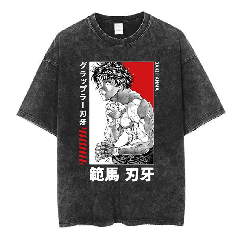 Morukai "The Grappler" Baki Hanma Vintage Washed Oversized T-Shirt