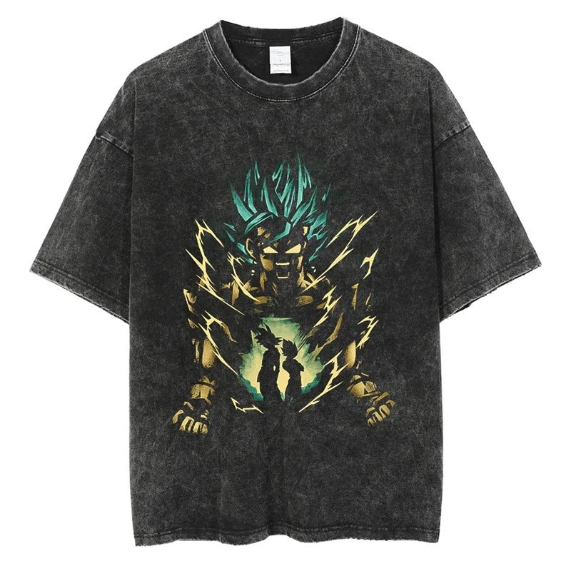 Morukai "Vegito" Dragon Ball Vintage Washed Oversized T-Shirt