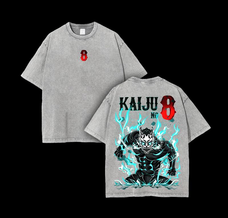 Morukai "Kafka Hibino" Kaiju No. 8 Vintage Washed Oversized T-Shirt