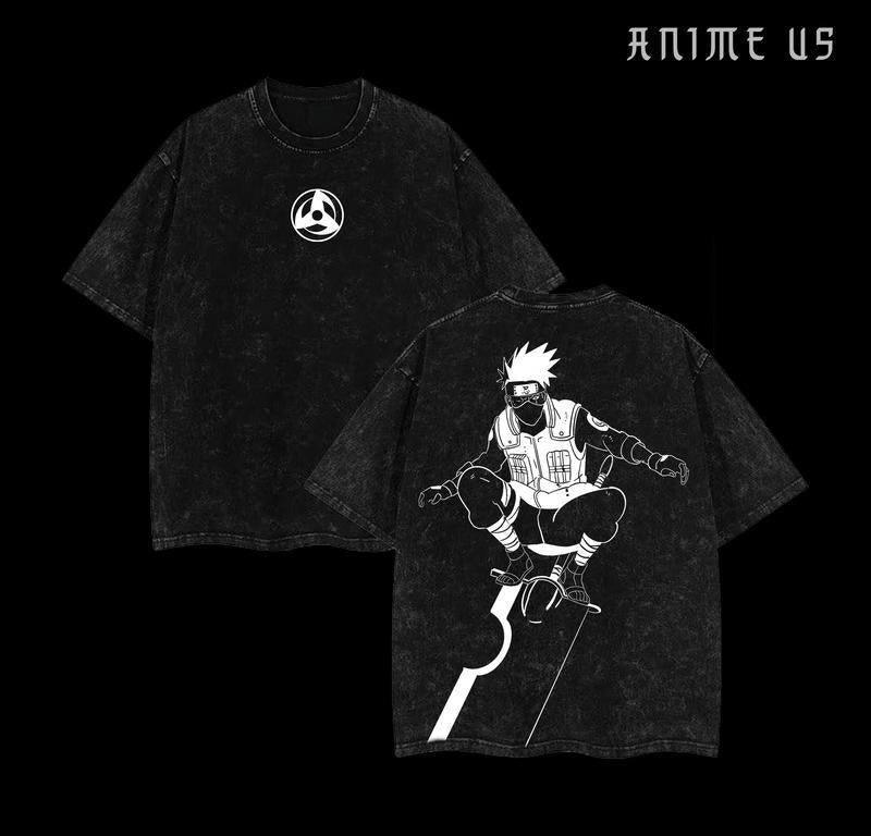 Morukai "Kakashi Hatake Anbu" Naruto Vintage Washed Oversized T-Shirt