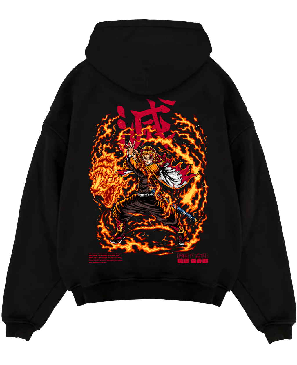 Morukai "Rengoku x Flaming Tiger" Demon Slayer: Kimetsu no Yaiba Unisex Hoodie