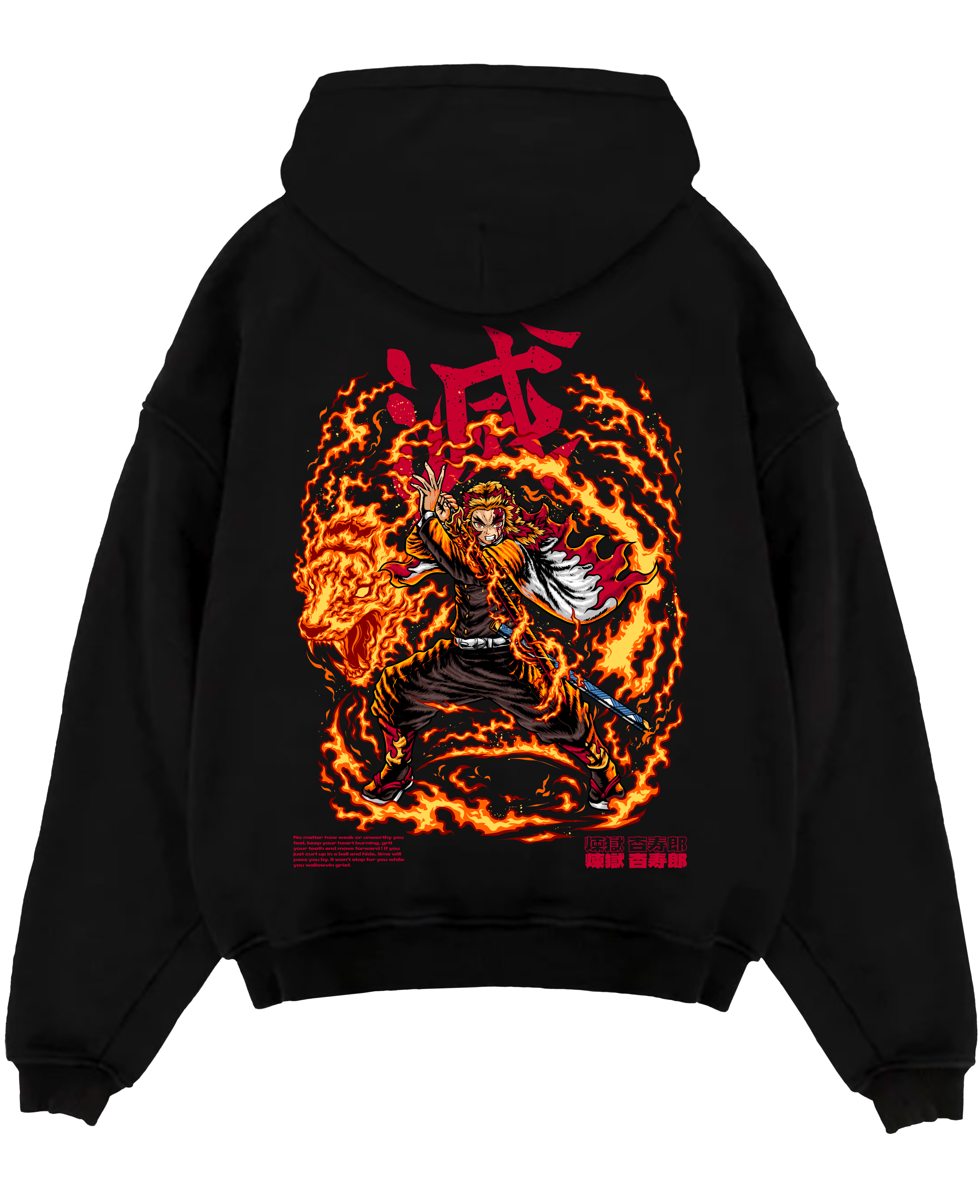 Morukai "Rengoku x Flaming Tiger" Demon Slayer: Kimetsu no Yaiba Unisex Hoodie