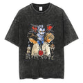 Morukai "L Lawliet & Light Yagami" Death Note Vintage Washed Oversized T-Shirt