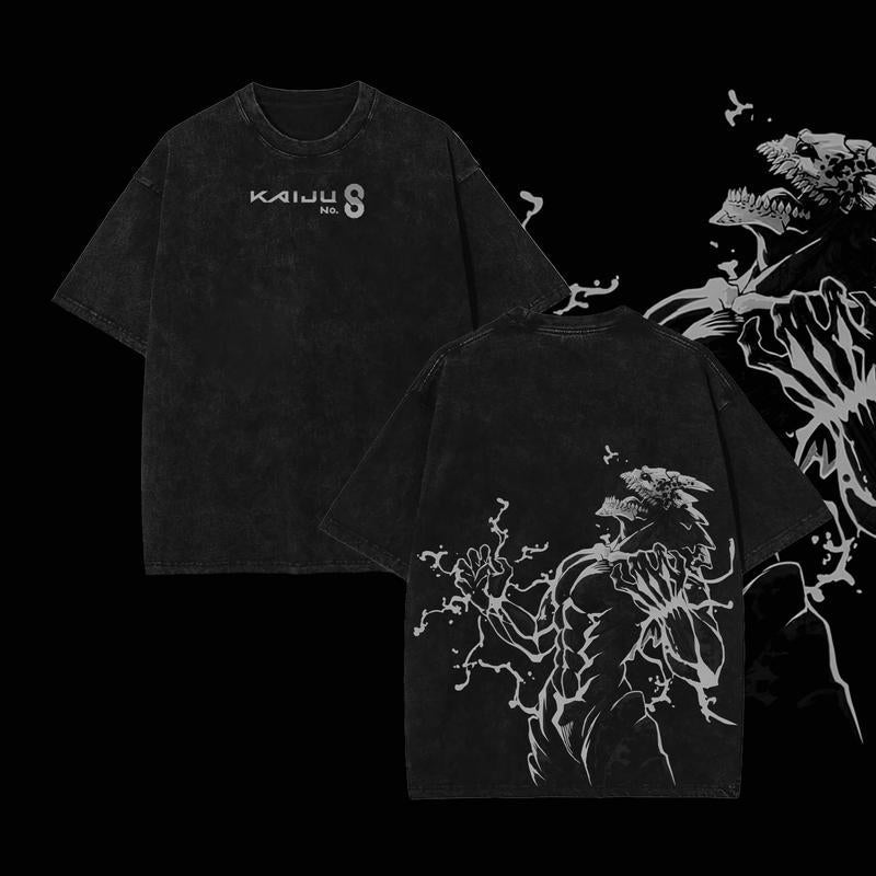 Morukai "Retro The Strongest Kaiju" Kaiju No. 8 Vintage Washed Oversized T-Shirt