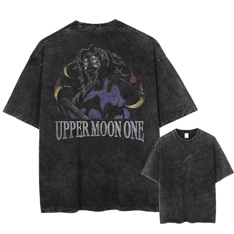Morukai "Kokushibo" Demon Slayer Kimetsu no Yaiba Vintage Washed Oversized T-Shirt