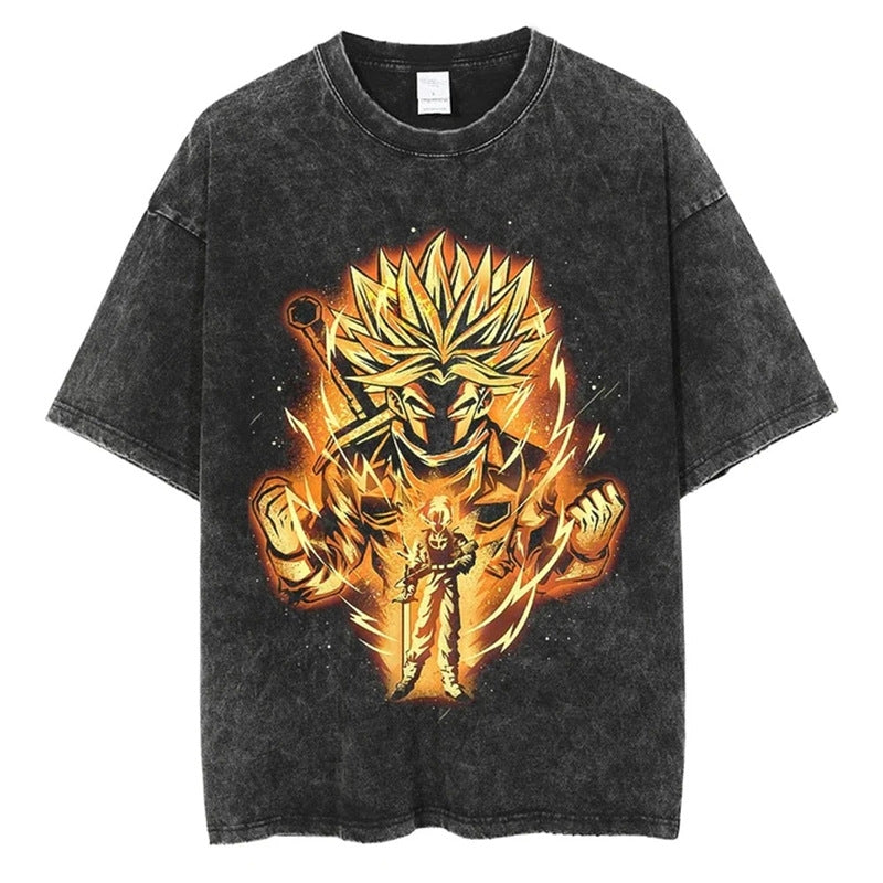 Morukai "Trunks" Dragon Ball Vintage Washed Oversized T-Shirt