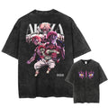 Morukai "Akaza" Demon Slayer Kimetsu no Yaiba Vintage Washed Oversized T-Shirt