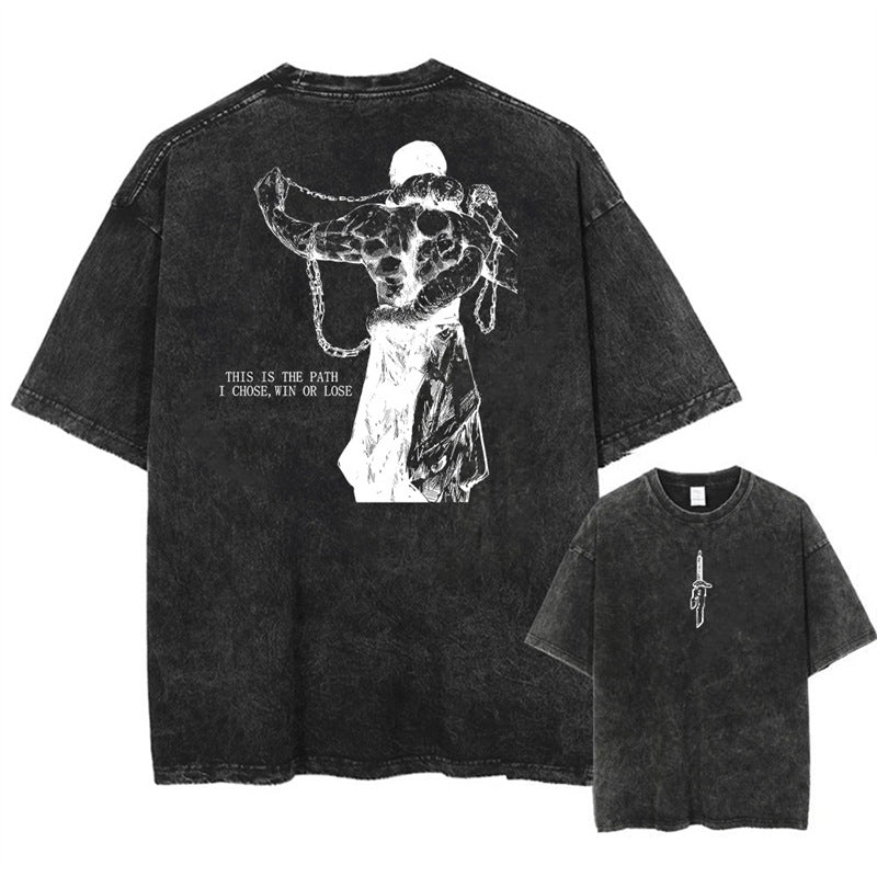 Morukai "Toji Fushiguro" Jujutsu Kaisen Vintage Washed Oversized T-Shirt