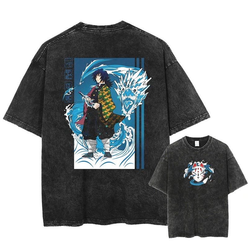 Morukai "Giyu" Demon Slayer Vintage Washed Oversized T-Shirt