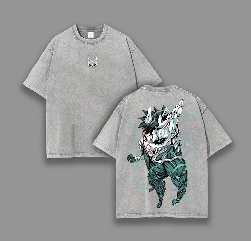Morukai "Kafka Hibino" Kaiju No. 8 Vintage Washed Oversized T-Shirt