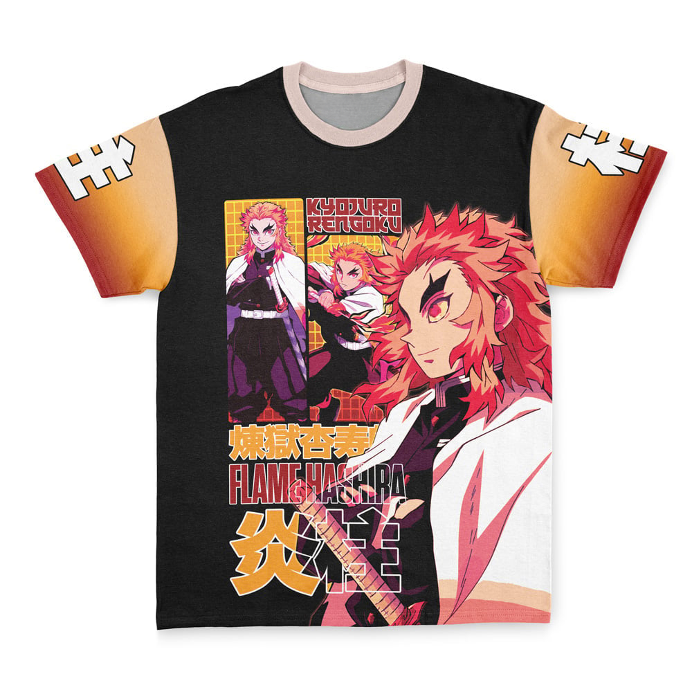 Morukai "Kyojuro Rengoku Flame Pillar" Demon Slayer: Kimetsu no Yaiba Streetwear T-Shirt