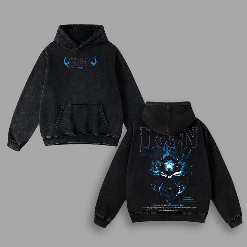 Morukai "Iron" Solo Leveling Vintage Oversized Hoodie