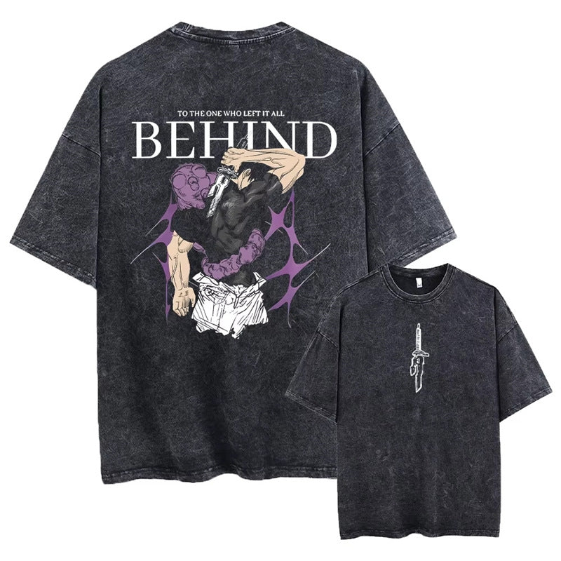 Morukai "Toji Behind" Jujutsu Kaisen Vintage Washed Oversized T-Shirt