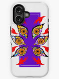 Morukai "Kokushibo Eyes in Pop Art" Demon Slayer iPhone 11-16 Phone Case
