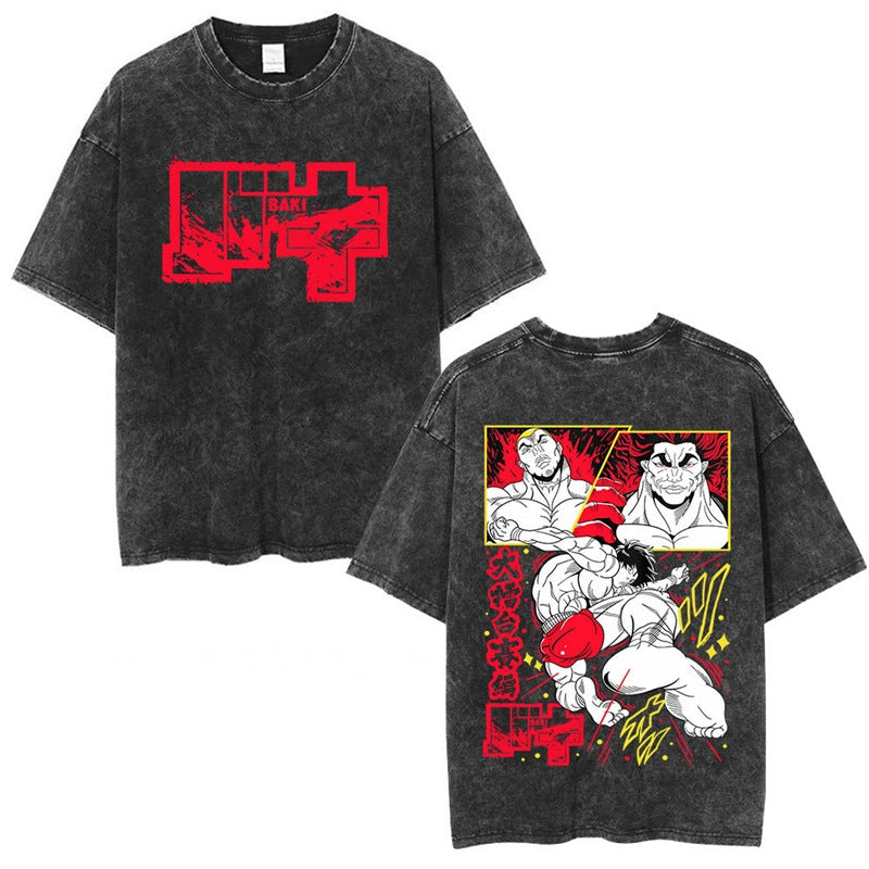 Morukai "Baki Hanma & Yujiro Hanma" Baki Hanma Vintage Washed Oversized T-Shirt