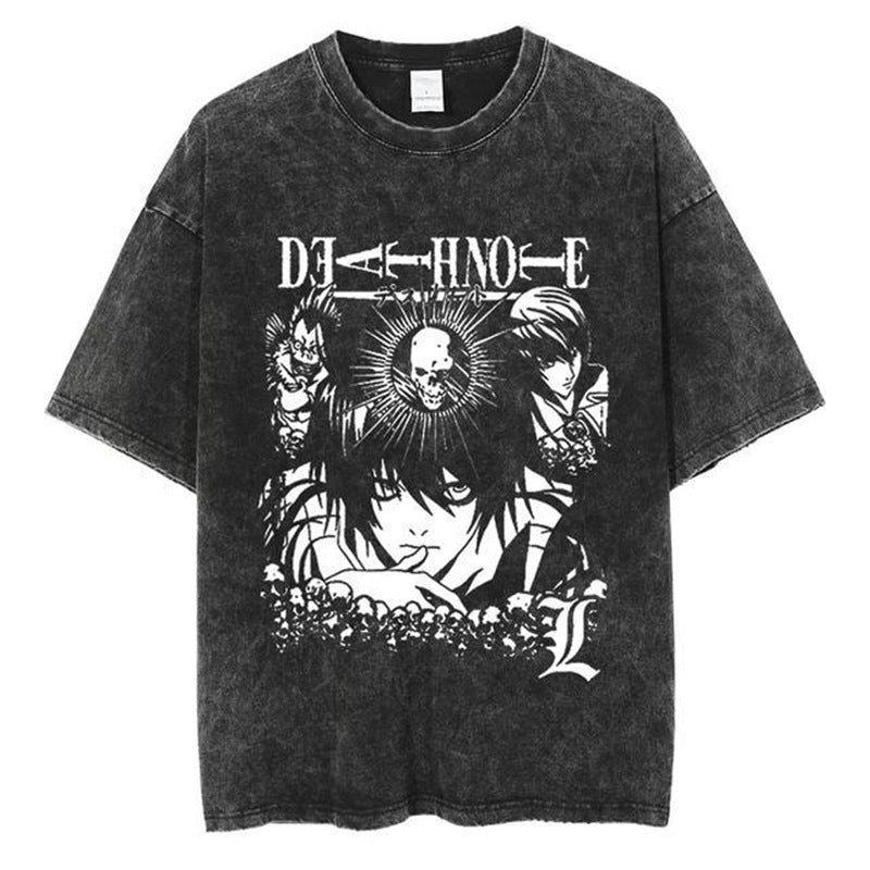 Morukai "Mind Game" Death Note Vintage Washed Oversized T-Shirt