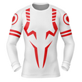 Morukai "White Sukuna Jujutsu Kaisen Long Sleeve Rash Guard Compression