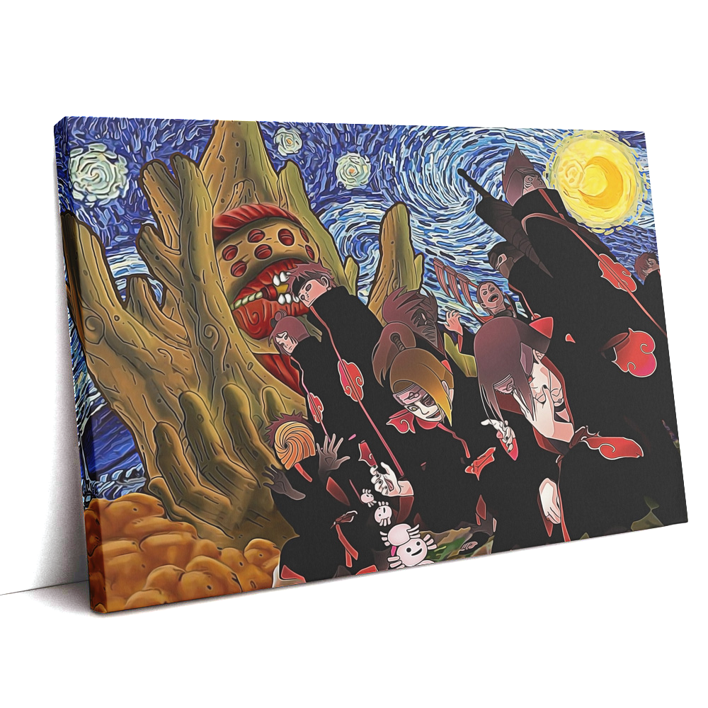 Morukai "Akatsuki Gedo Statue Naruto Starry Night Canvas Print Wall Art