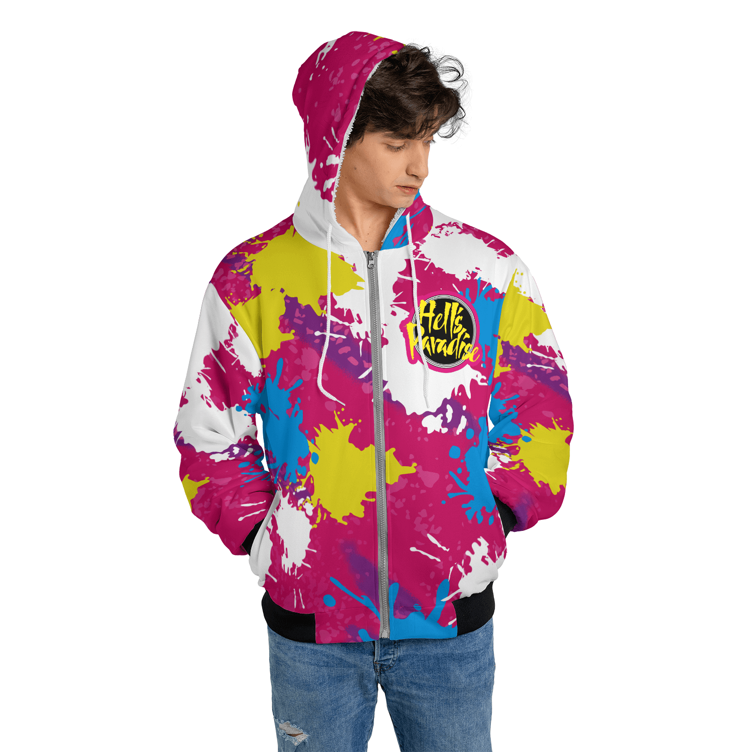 Morukai "Art Fantasma Hell Paradise Streetwear Zip Hoodie Jacket