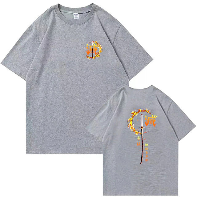 Morukai "Kyojuro Rengoku Flame Pillar" Demon Slayer: Kimetsu no Yaiba Unisex T-Shirt