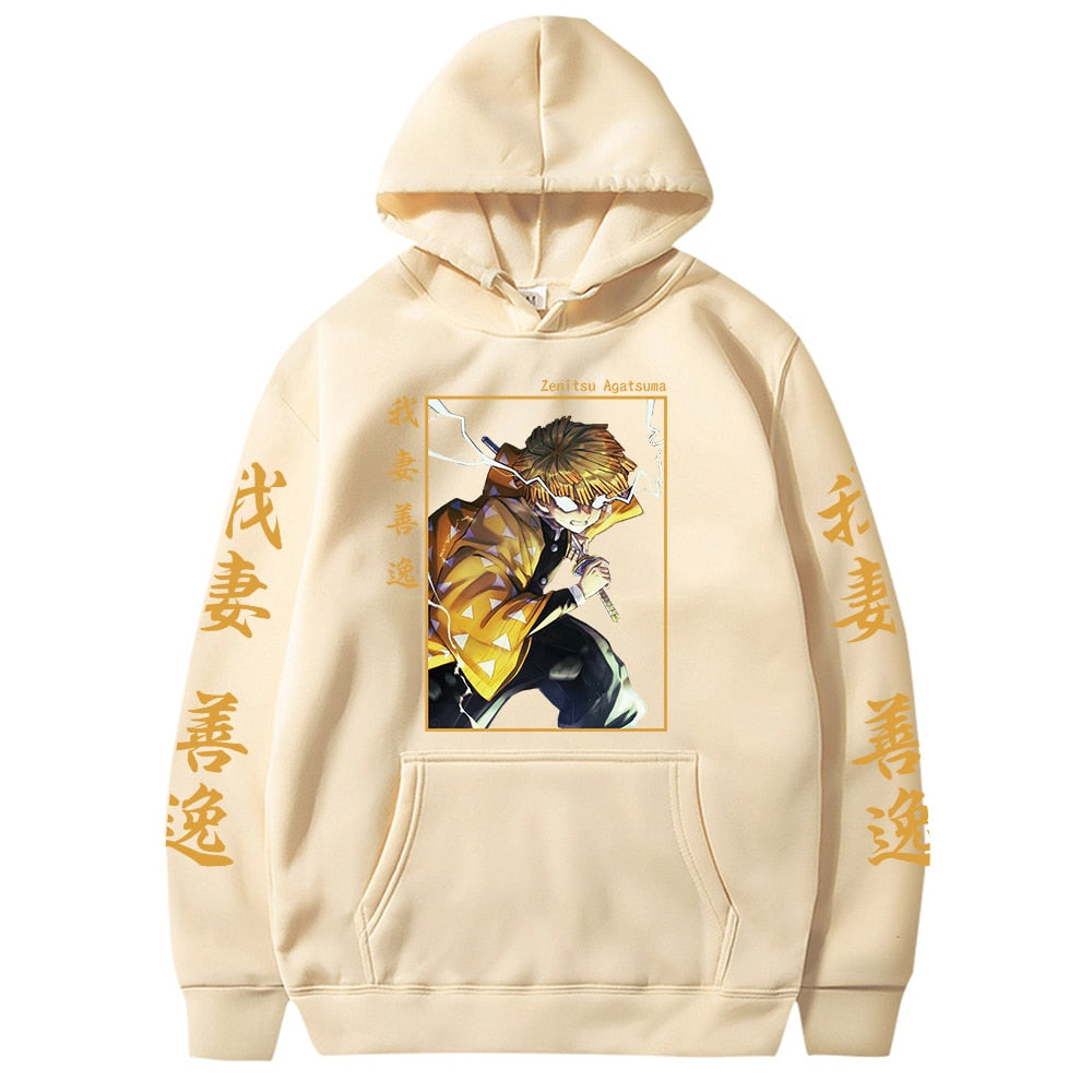 Morukai "Zenitsu Agatsuma" Demon Slayer: Kimetsu no Yaiba AOP Hoodie