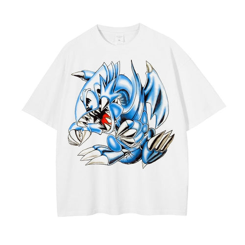 Morukai "Blue-Eyes Toon Dragon" Yu-Gi-Oh! Vintage Washed Oversized T-Shirt