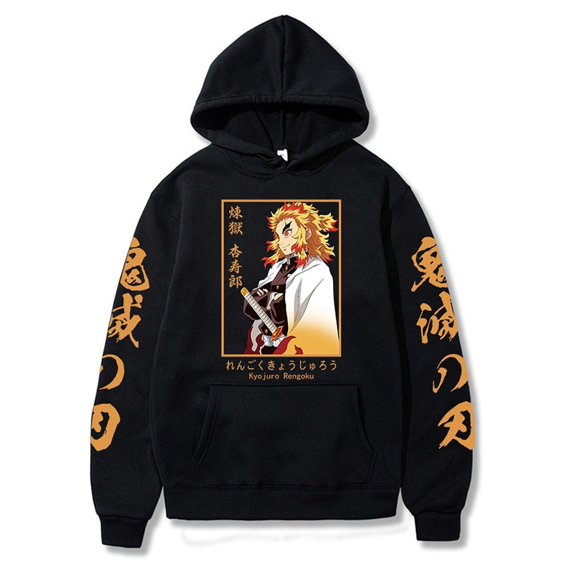 Morukai "Kyojuro Rengoku" Demon Slayer: Kimetsu no Yaiba AOP Hoodie