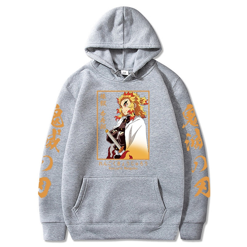 Morukai "Kyojuro Rengoku" Demon Slayer: Kimetsu no Yaiba AOP Hoodie